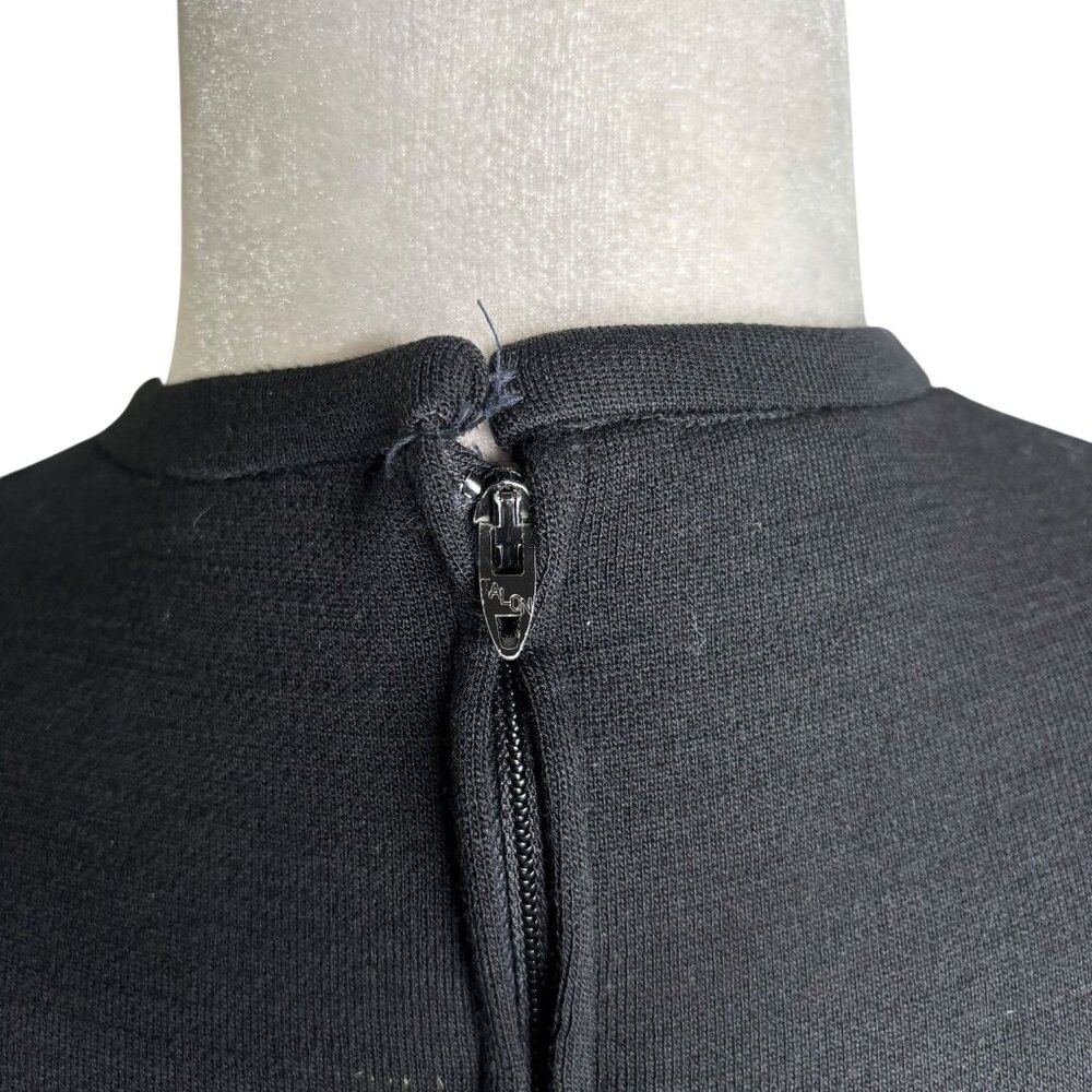 Vintage 60s Betty Barclay Pencil Dress S Black Wiggle Midi Zipper Union Made - Picture 7 of 11